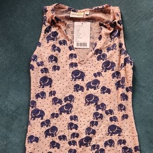 Anthropologie porridge blush elephant tank xs nwt